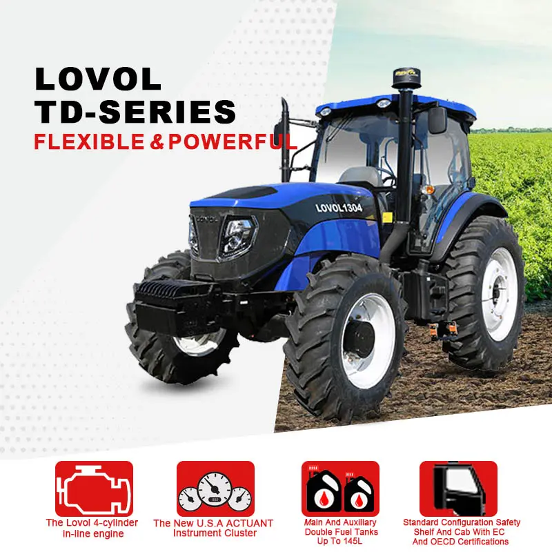Lovol wheel tractor TD series for sale in Zambia(75-130hp)