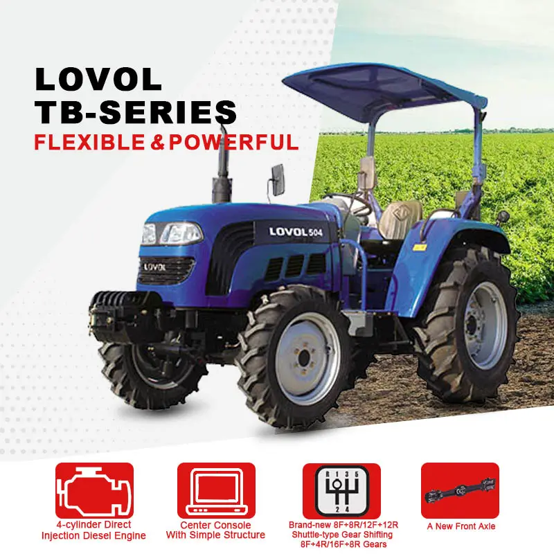 Lovol wheel tractor TB series for sale in Zambia(50-60hp)